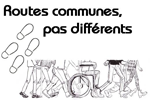 Routes communes, pas différents